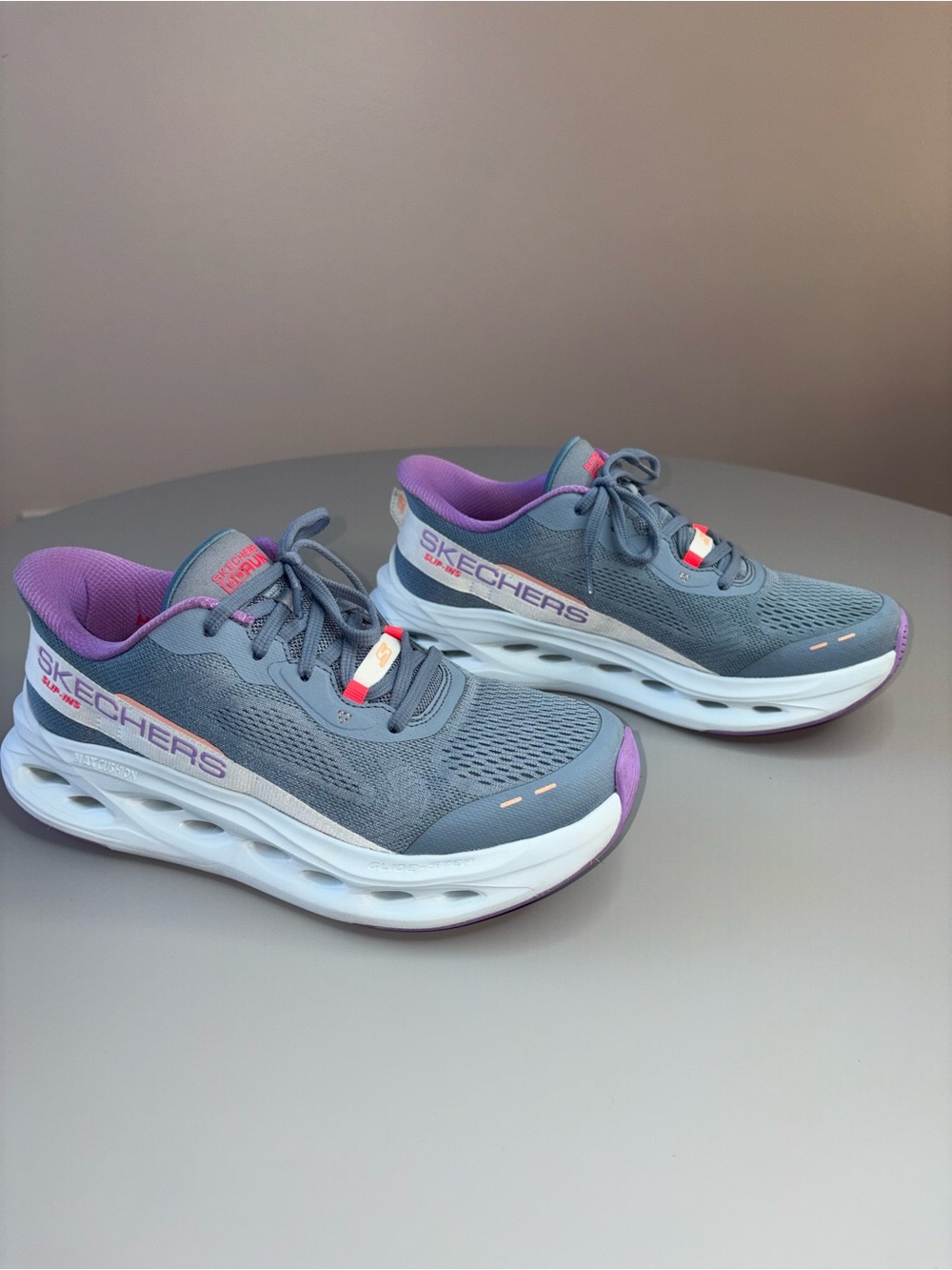 Skechers Women's Gray and Purple Athletic Sneakers